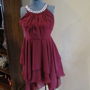Maroon party dress